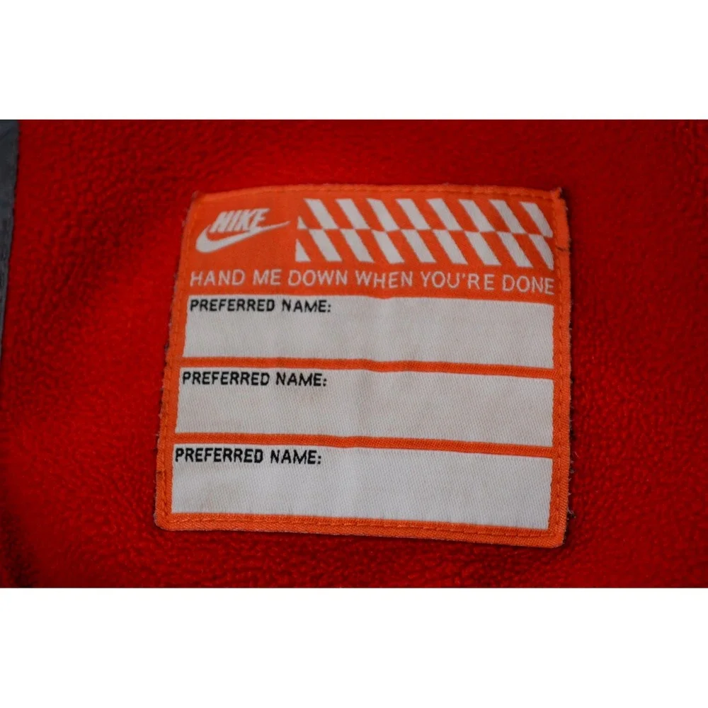 Nike Boys Hooded Gray Black Jacket Fleece Lining Size L / 6-7  Years  JUST DO IT